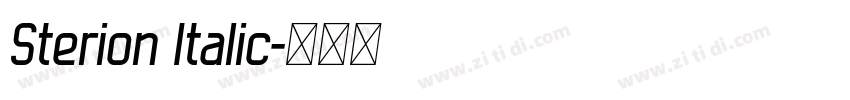 Sterion Italic字体转换